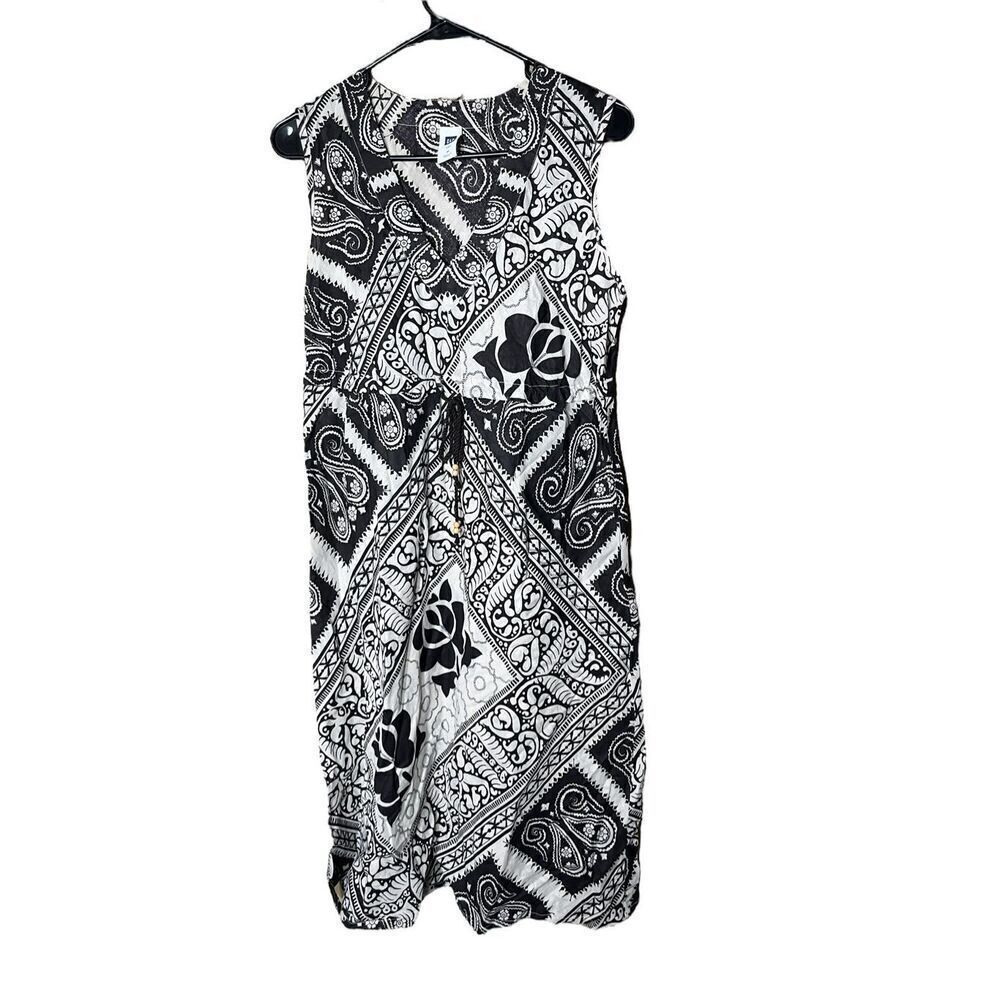 Vintage Y2K Gap Dark Brown Paisley Print Dress Size M